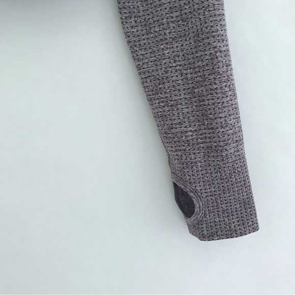 GYMSHARK Vital Seamless 2.0 Long Sleeve Crop Heathered Purple - Picture 7 of 11